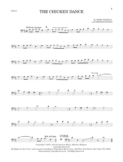 The Chicken Dance - Werner Thomas (Cello Solo)