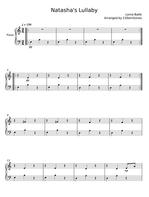 Natasha's Lullaby - Lorne Balfe