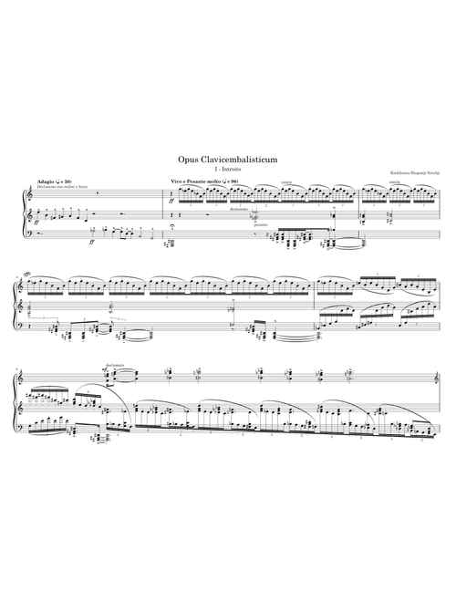 Sorabji: Opus Clavicembalisticum, I - Introito