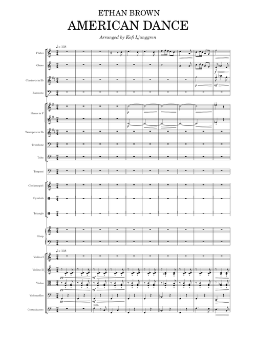 American Dance - Ethan Brown (Arr Kofi Ljunggren)