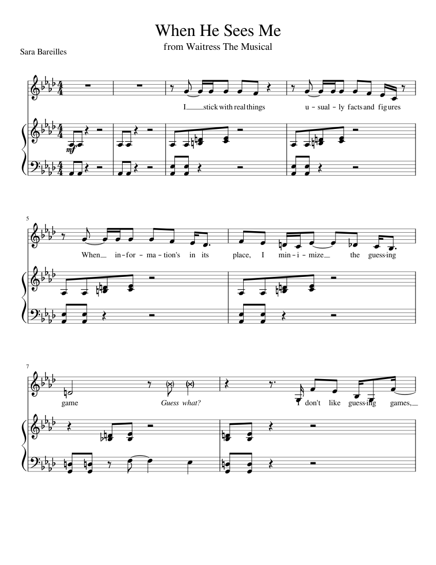 Cool When He Sees Me Sheet Music Images