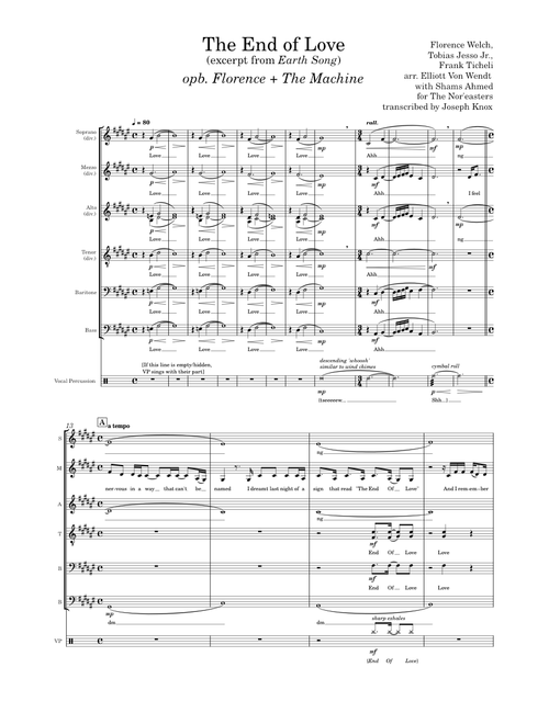The End Of Love - Florence + The Machine A Capella (Nor'easters ver.)