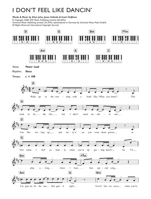 I Don't Feel Like Dancin' - Scissor Sisters (Keyboard)