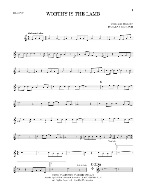 Worthy Is The Lamb - Hillsong Worship (Trumpet Solo)