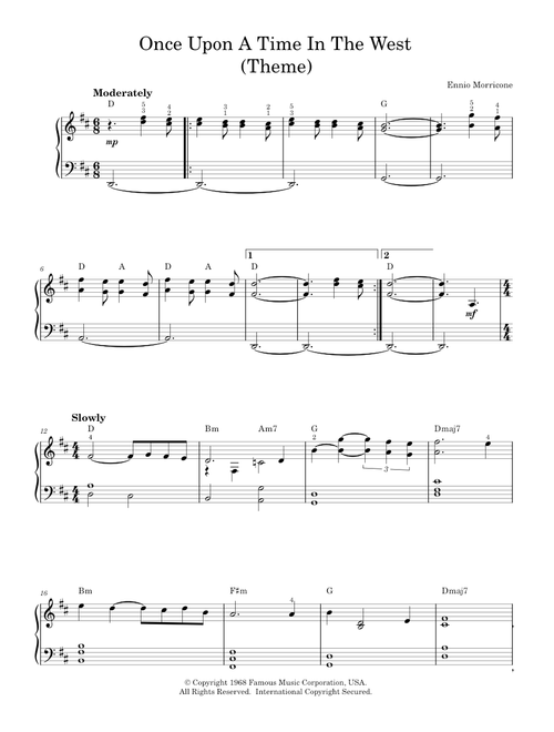 Once upon a time in the west - Ennio Morricone (Piano Solo)