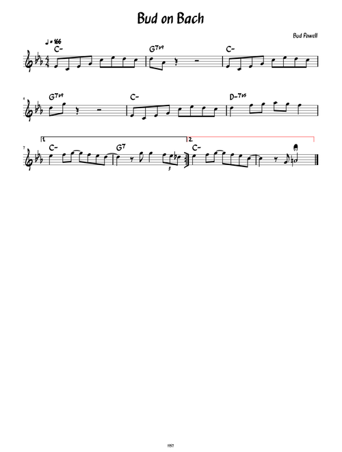 Bud on Bach (Lead sheet )