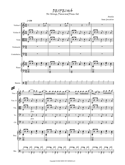 Despecha (Arr. Isaac Gonçalves) - Rosalia (Small Ensemble)