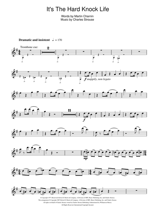 It's The Hard-Knock Life (from Annie) - Charles Strouse (Flute Solo)