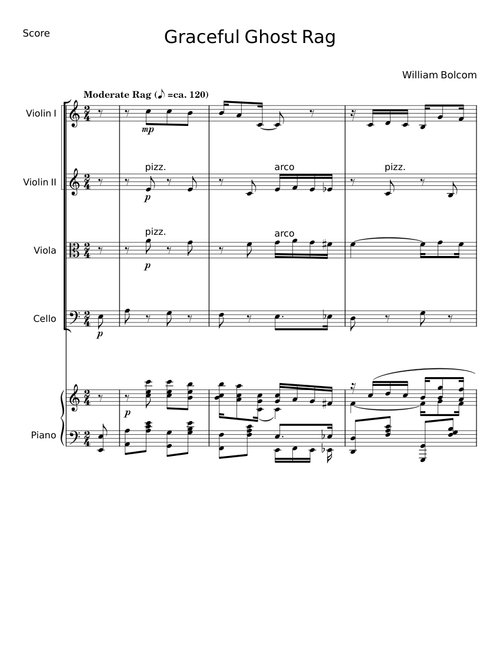 Graceful Ghost Rag - William Bolcom