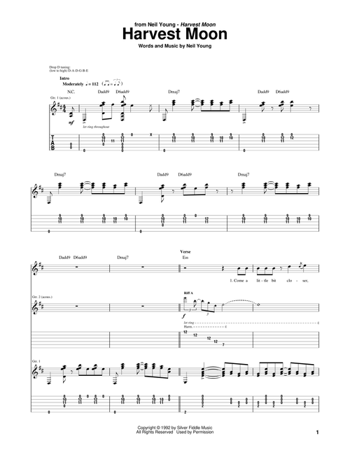 Harvest Moon - Neil Young (Guitar Tab)