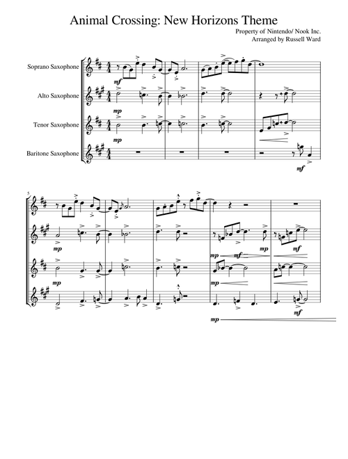 Animal Crossing - New Horizons Sax4tet