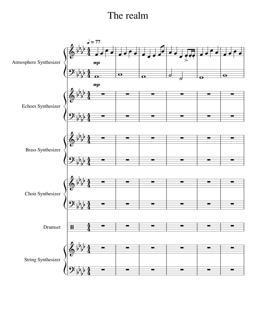 The realm- Pokemon Stoneworks (Fan-made) Sheet music for Drum group ...
