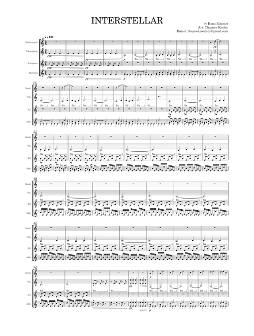 Interstellar – Hans Zimmer | Keyboard Percussion Quartet