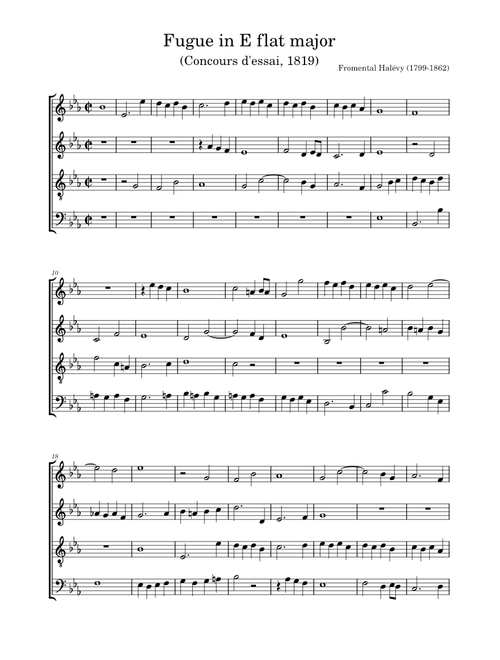 Fugue in E flat major (1819) - Halévy