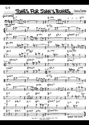 Play Official version of Tones for Joan's Bones Sheet Music by