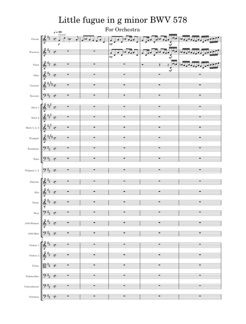 Little fugue in g minor – Johann Sebastian Bach
