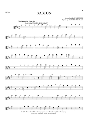 Play Official version of Gaston Sheet Music by Alan Menken for