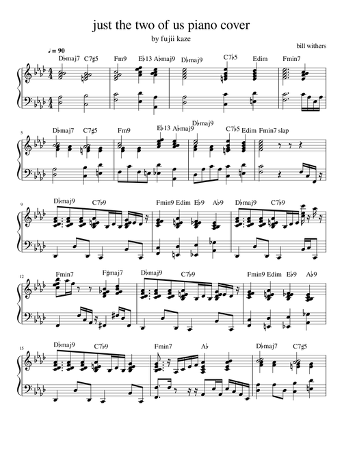 just the two of us piano cover (fujii kaze)
