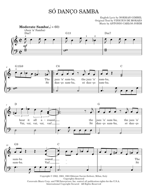 Jazz 'N' Samba - Antonio Carlos Jobim, Frank Sinatra (Easy Piano)