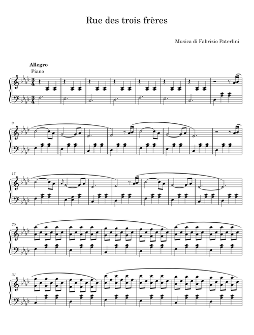 Rue des trois frères  - Fabrizio Paterlini