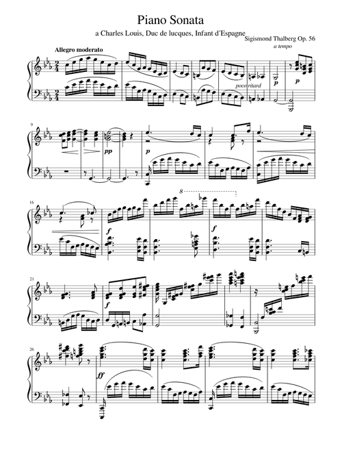 Allegro Moderato from Piano Sonata Op. 56 (Sigismund Thalberg)