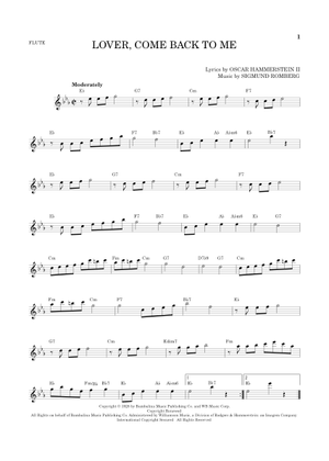 Play Official version of Lover Come Back to Me Sheet Music by