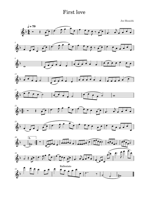 First Love – Joe Hisaishi