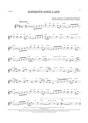 Play Official version of Sophisticated lady Sheet Music by Duke