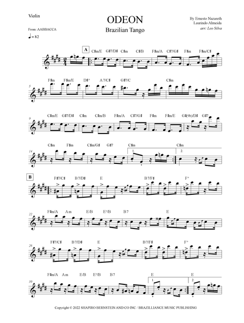Odeon (Arr. Leo Silva) - Antoine Zemor (Violin Solo)