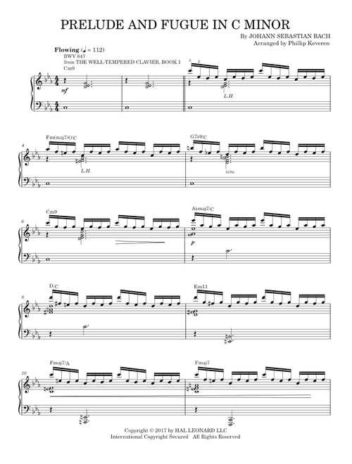Prelude And Fugue In C Minor (Piano Solo)