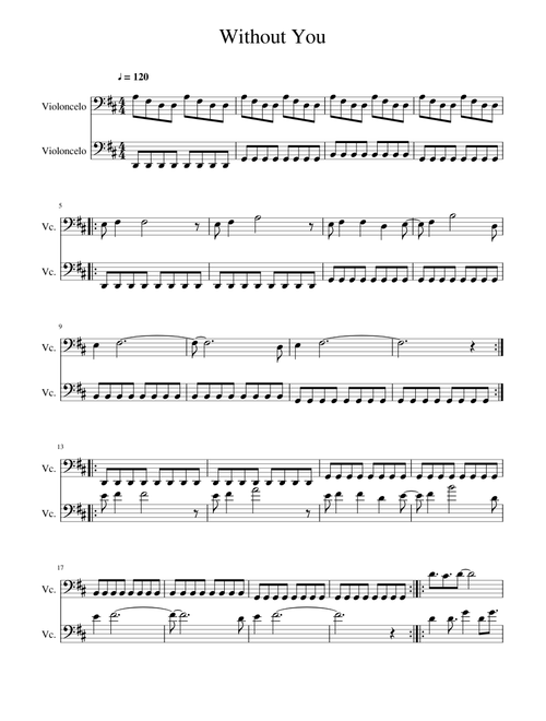 David Guetta, Without You - Cello duo