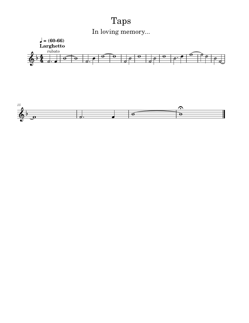 Taps Daniel Butterfield Sheet music for French horn (Concert Band)
