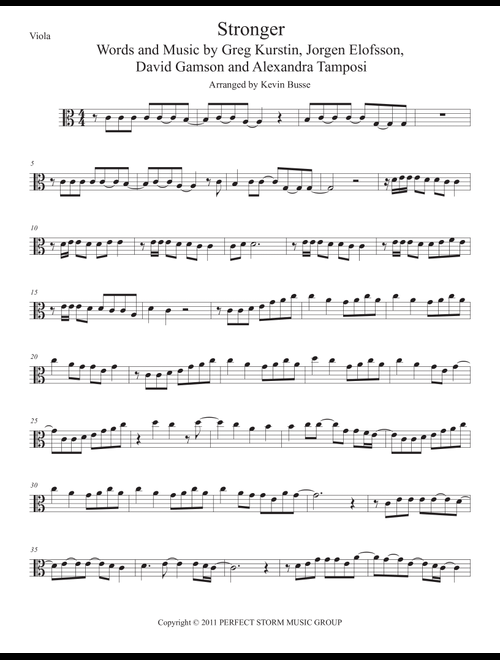 Stronger (What Doesn't Kill You) (Arr. Kevin Busse) - Kelly Clarkson (Viola Solo)