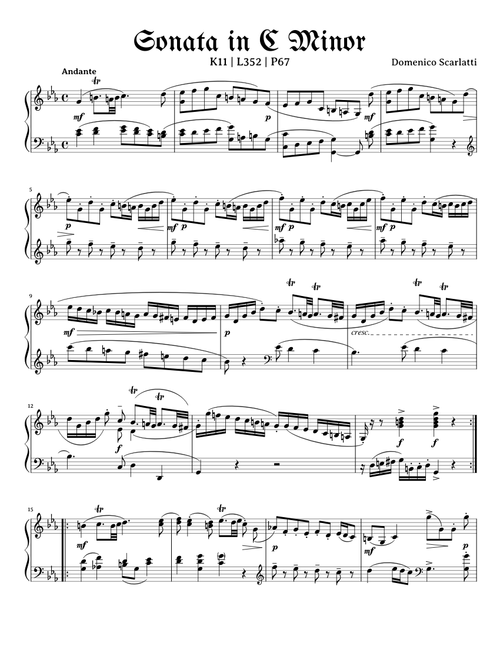"Sonata in C Minor" K11 L352 - Domenico Scarlatti