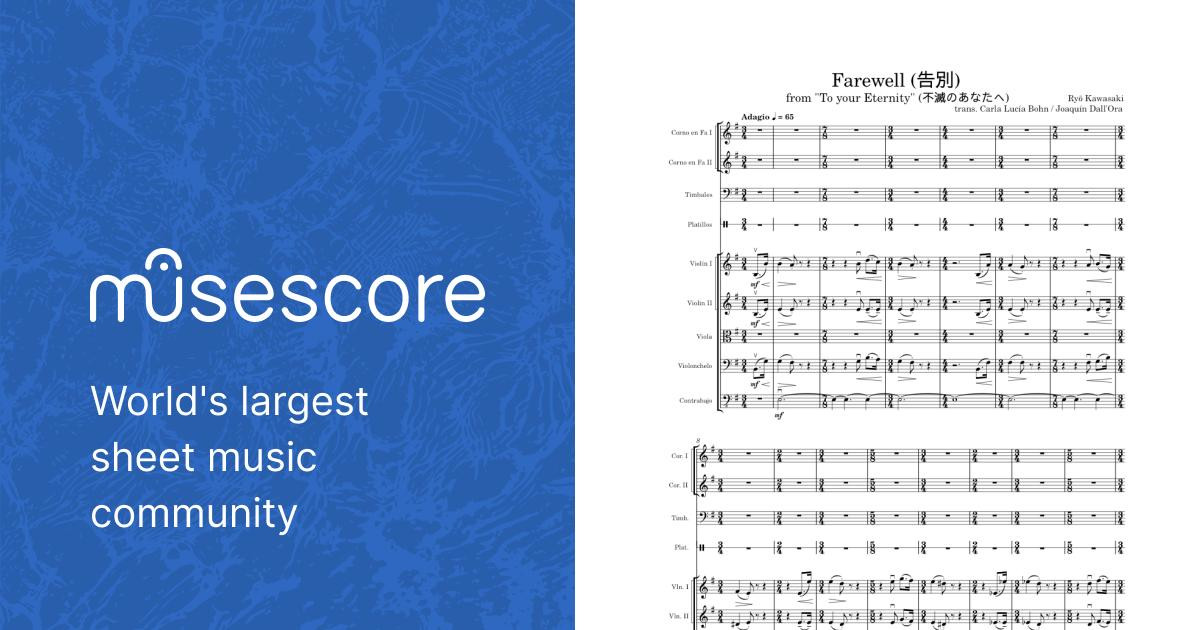 Farewell (告別) – Ryo Kawasaki [To Your Eternity] Full Score