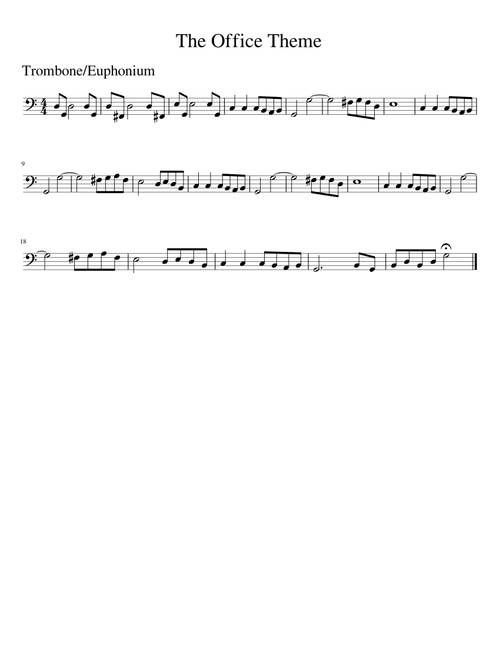 The Office Theme (Trombone/Euphonium)