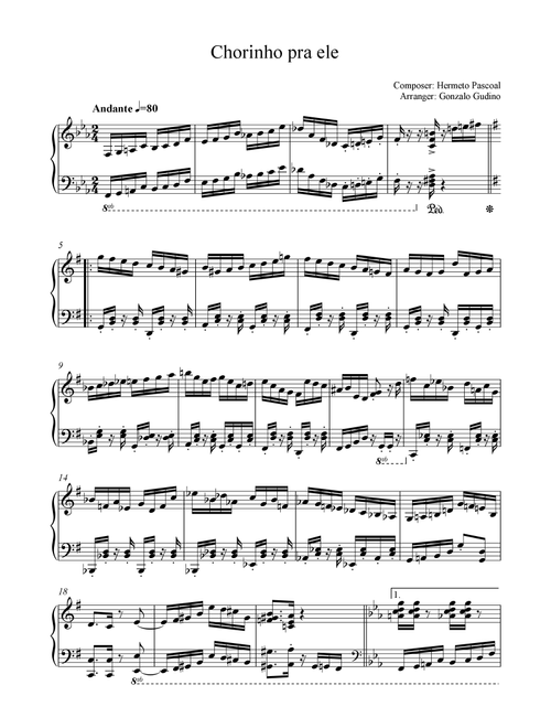 Chorinho pra ele (Arr. Gonzalo Gudino) (Instrumental Solo)