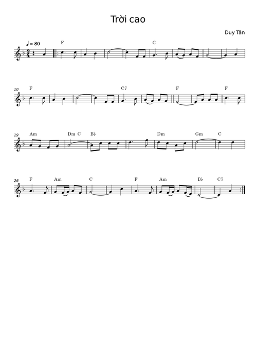 Trời Cao - Tăng Duy Tân