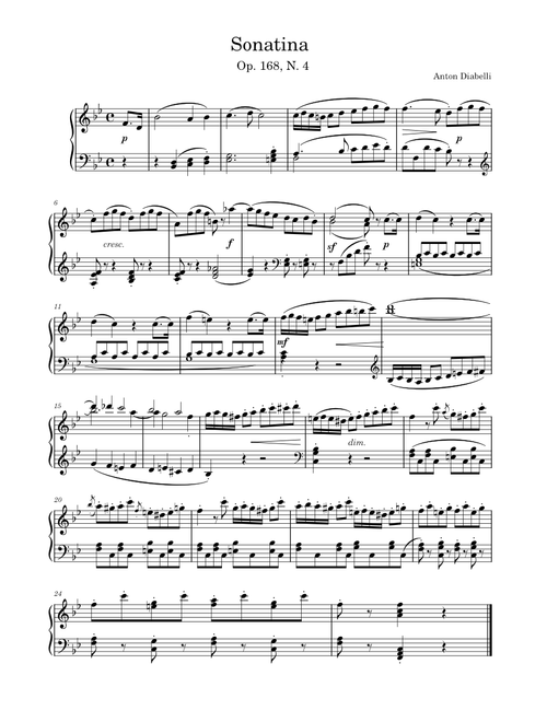 Sonatina in F major, Op. 168 No. 4 – Anton Diabelli