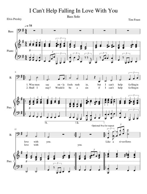Can't Help Falling in Love with You - Tim Foust (Bass Solo)