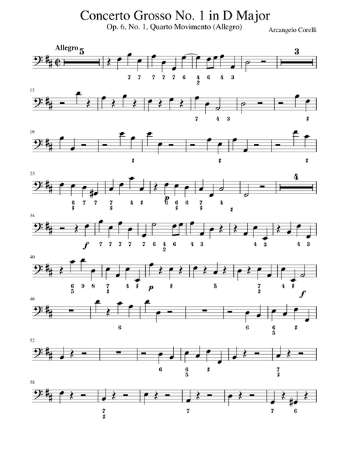 Corelli Concerto Grosso Op6 No.1