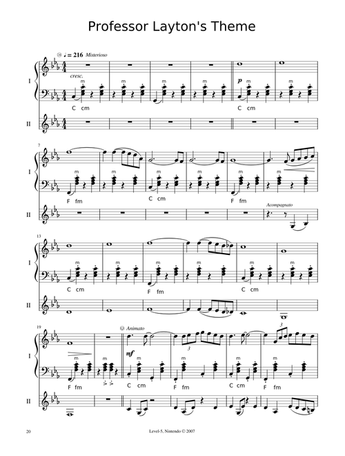 Professor Layton's Theme - Accordion edit