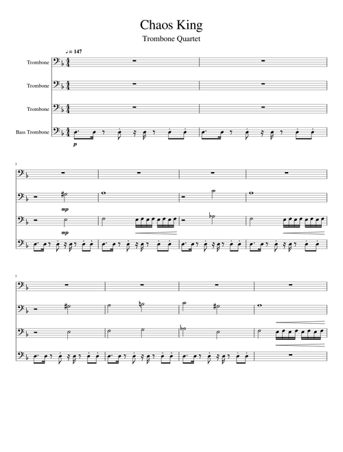 Deltarune: Chaos King - Trombone Quartet