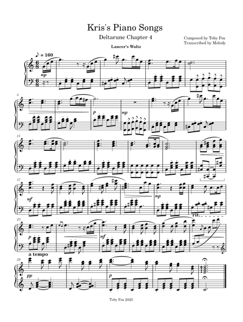 Kris's Piano Songs - Toby Fox