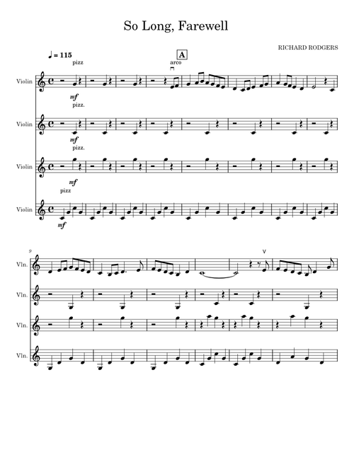 So long farewell – Rodgers & Hammerstein The Sound of Music Violin Quartet
