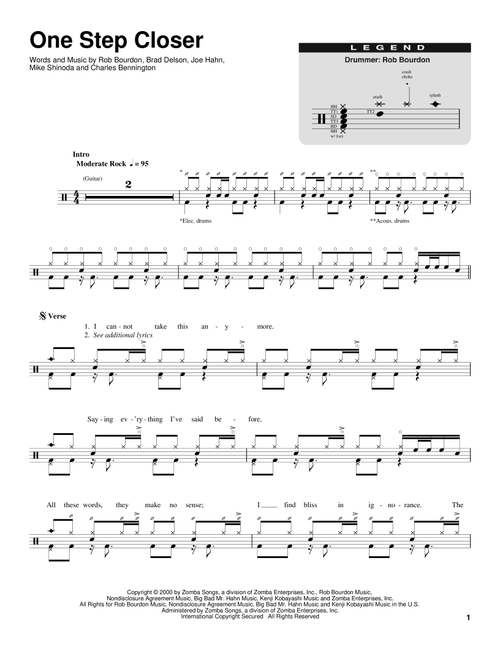 One Step Closer - Linkin Park (Drum Transcription)