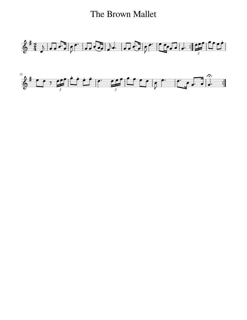 The Brown Mallet Sheet Music for Piano (Solo) Easy | MuseScore.com