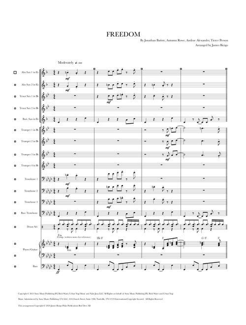 Freedom (Arr. Jim Bicigo) - Jon Batiste (Jazz Ensemble)