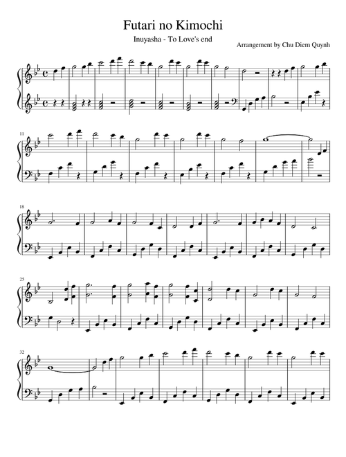 Futari no Kimochi (To Love's end - Inuyasha)