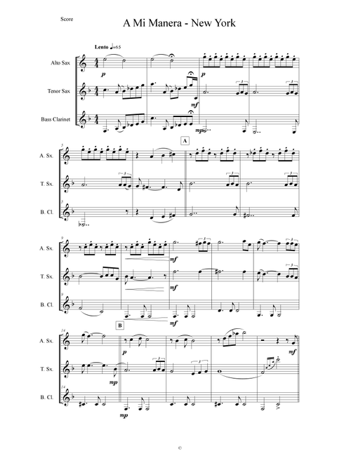 My Way (Arr. Critian Gomez) - Elvis Presley (Woodwind Ensemble)
